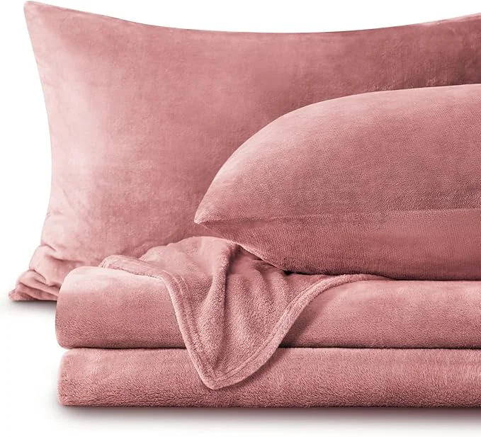 Authentic BEDELITE Flannel Sheets Queen Size Dusty Pink Functional