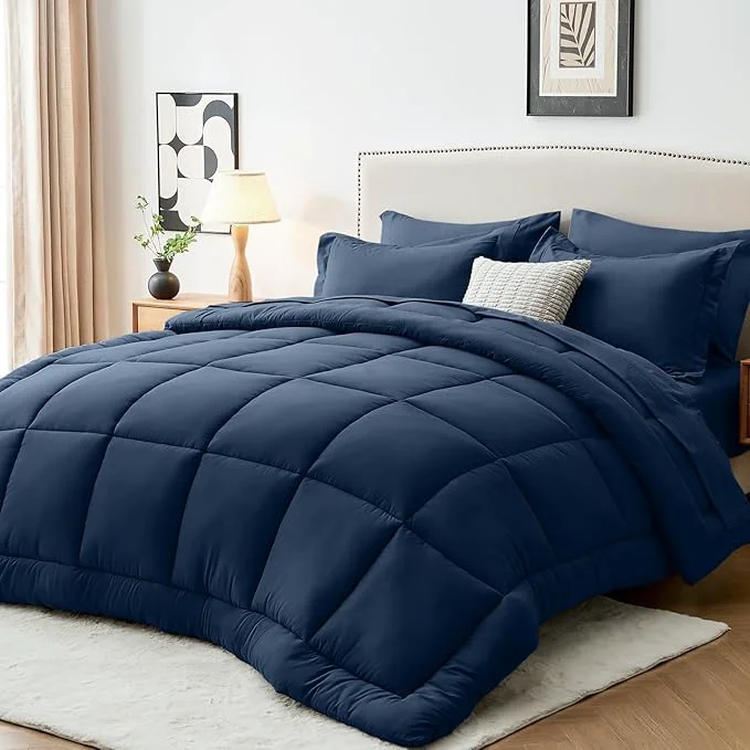 Casual Sasttie Twin XL Comforter Set 5 Pieces Twin XL Bed in a Bag Complete Bedding Secure