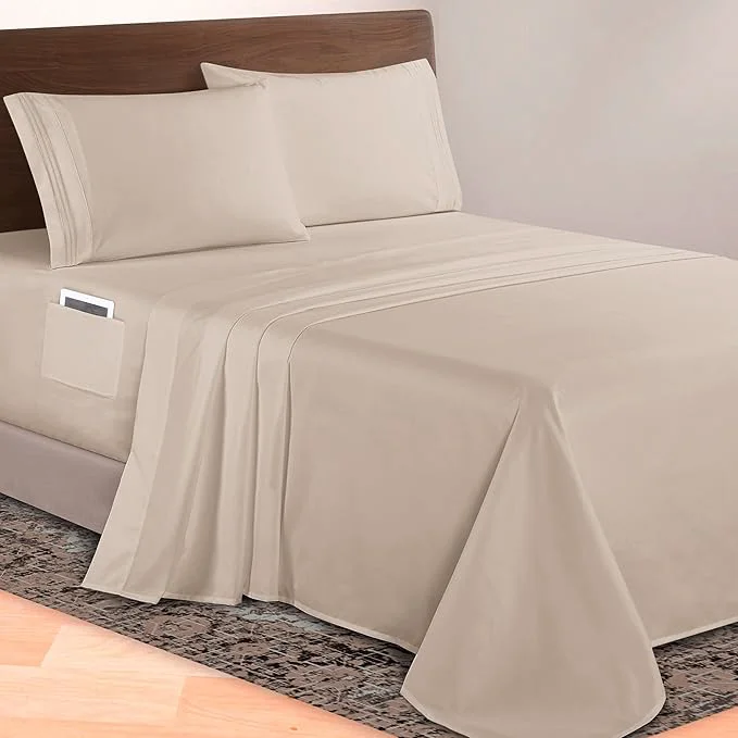 Exceptional Elegant Comfort Luxurious 1500 Premium Hotel Quality Microfiber 4-Piece Sheet Original Design