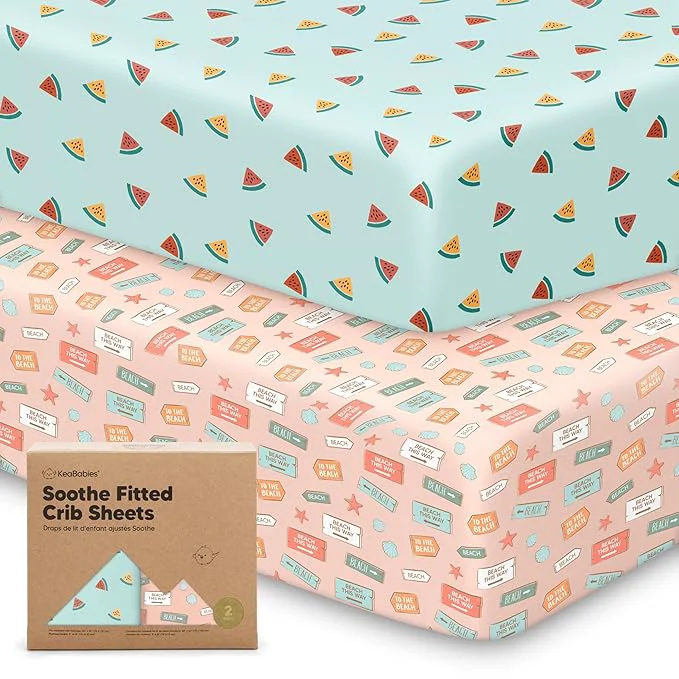 Fine KeaBabies 2-Pack Organic Crib Sheets Soft
