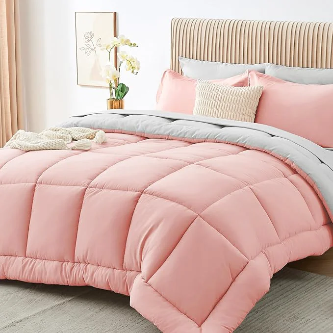 Quality Sasttie Twin Comforter Set 5 Pieces Reversible Bed in a Bag Twin Complete Secure