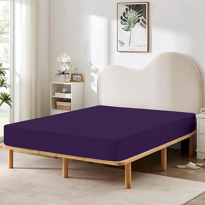 Verified HBHLFZ Twin Fitted Sheet Only Soft Breathable Bottom Sheet Safe