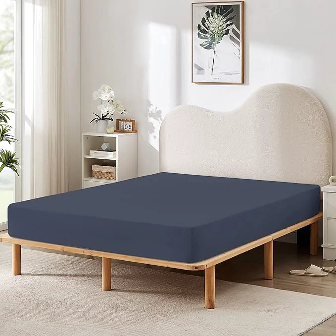 Unique HBHLFZ King Fitted Sheet Only Soft Breathable Bottom Sheet Clean