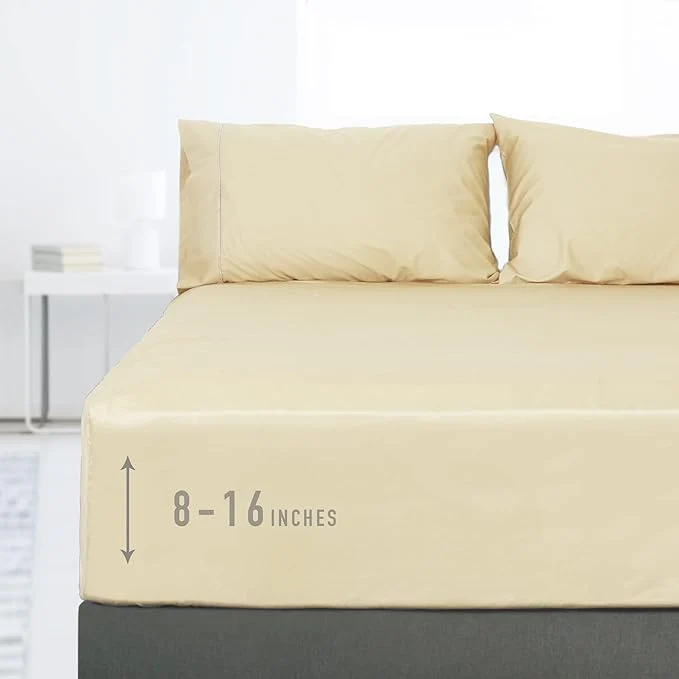 Outstanding Sunflower Twin Fitted Sheet 1-Piece Deep Pocket Fitted Bottom Sheet 15 First-Class