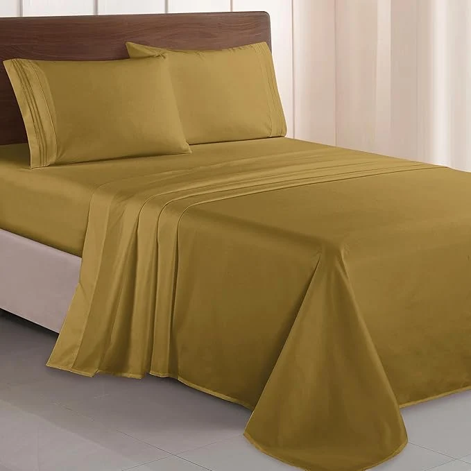 Contemporary Elegant Comfort Luxurious 1500 Premium Hotel Quality Microfiber Three Line Smooth