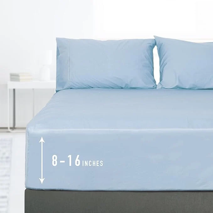 Durable Sunflower Queen Fitted Sheet 1-Piece Deep Pocket Fitted Bottom Sheet 16 Soft