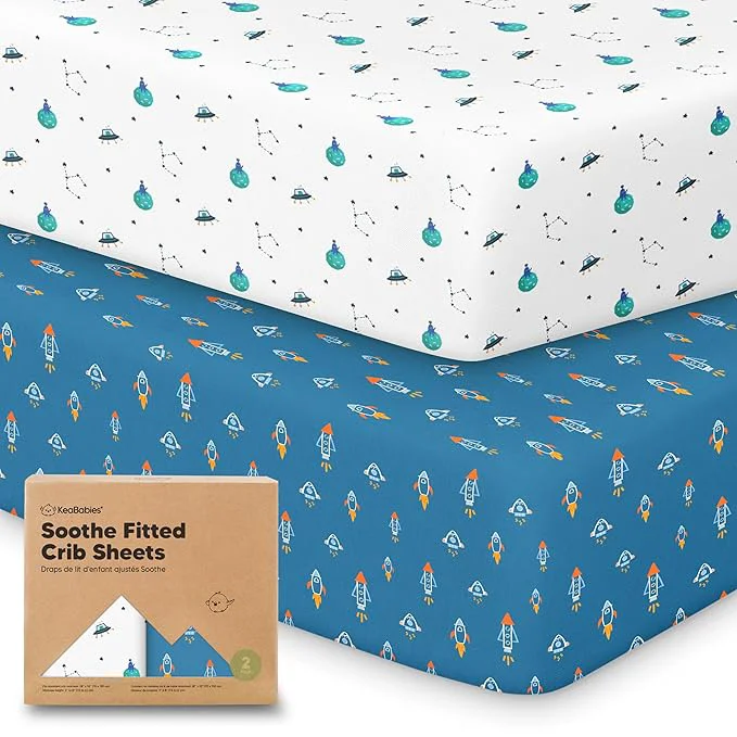 Functional KeaBabies 2-Pack Organic Crib Sheets Enhanced
