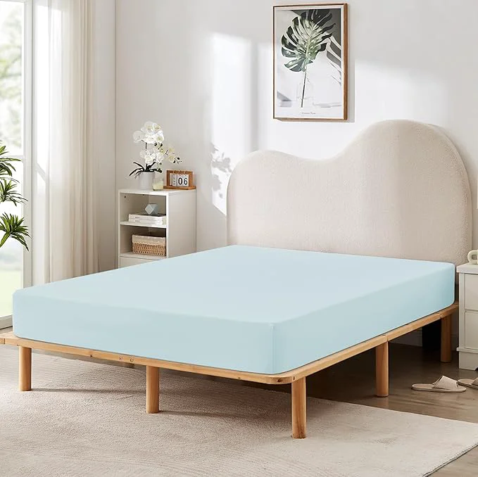 Carefully Designed HBHLFZ Twin Fitted Sheet Only Soft Breathable Bottom Sheet Comfortable