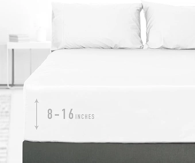 Elegant Sunflower Queen Fitted Sheet 1-Piece Deep Pocket Fitted Bottom Sheet 16 Premium Material
