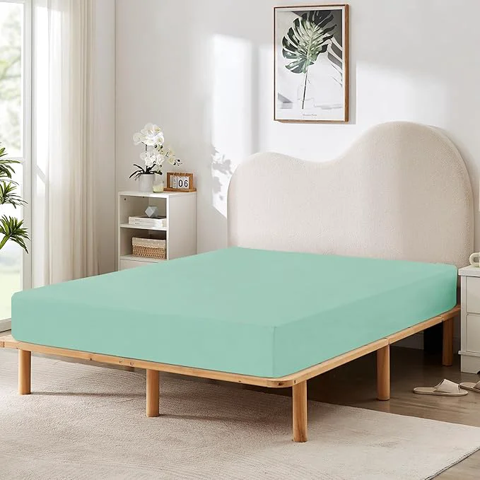 Refined HBHLFZ Twin Fitted Sheet Only Soft Breathable Bottom Sheet Professional