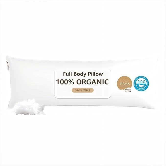 Fine Crafted Goose Down Body Pillows for Adults Large Body Pillow for Side Sleeper Luxury