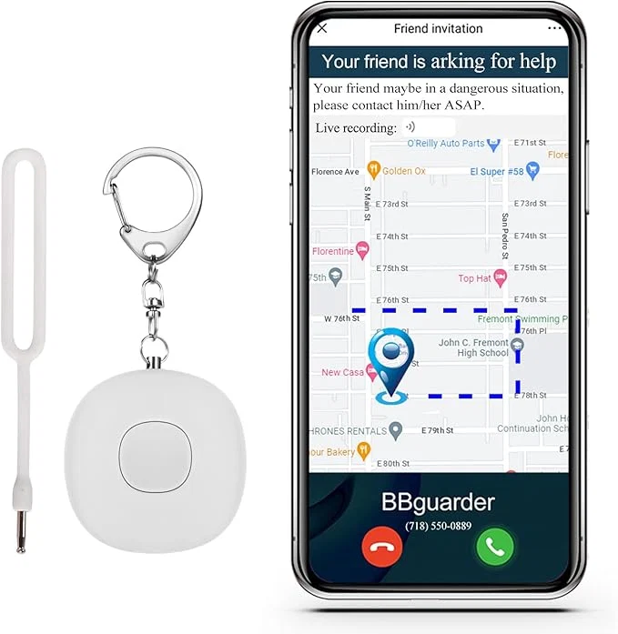Breathable 5-in-1 Smart Personal Safety Alarm Convenient