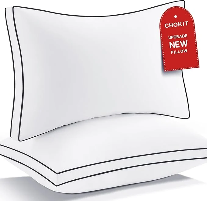 Fine Premium Pillows King Size Set of 2 Fluffy and Supportive 7D Down Efficient