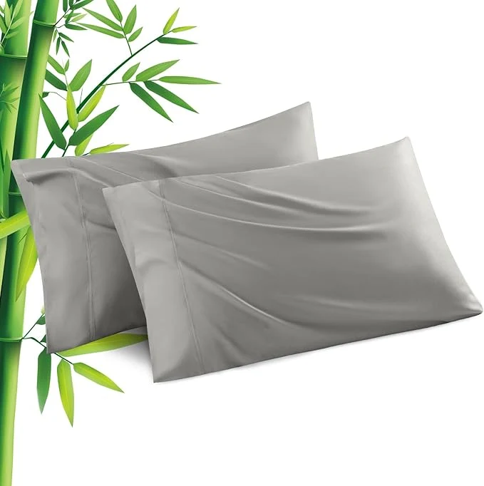 Certified Pillowcases King Size 2 Pack Cooling Viscose from Bamboo Pillow Cases Excellent