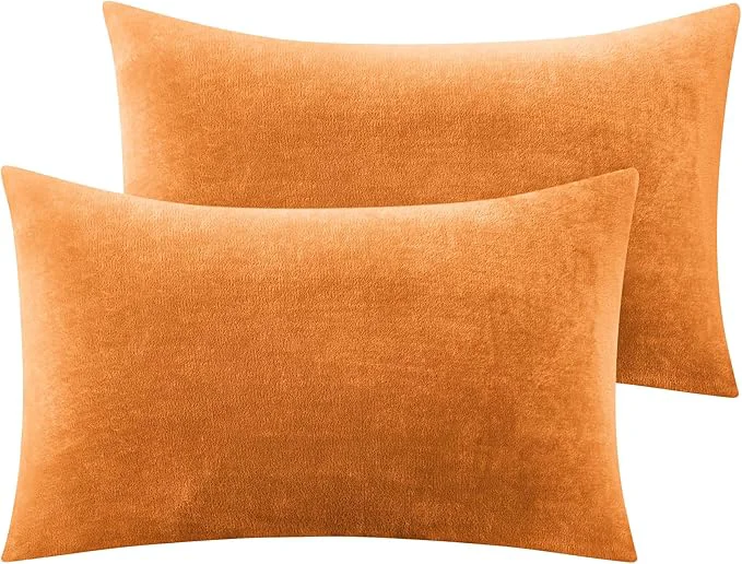 Organic BEDELITE Flannel Pillowcases Standard Set of 2 Super Soft Fleece Pillow Case Innovative