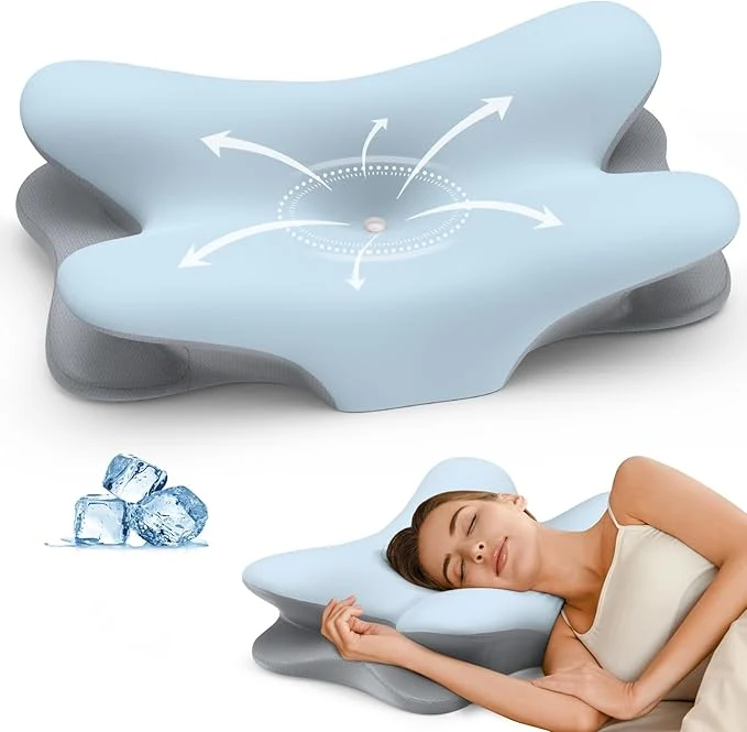 Green Cervical Neck Pillow for Pain Relief Professional