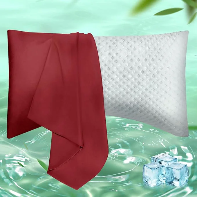 Clean Curved Pillow Case King Size Side Sleeper Pillow Cases Cover Cooling Rayon Recyclable
