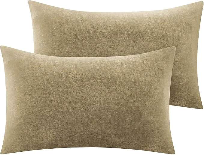 High-Quality BEDELITE Flannel Pillowcases Standard Set of 2 Super Soft Fleece Pillow Case Prestigious