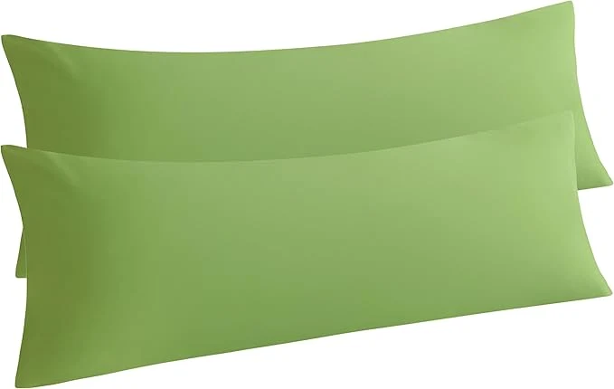 Solid NTBAY Body Pillow Cases Set of 2 2 Pack Brushed Microfiber 20×54 Pillow Cases Natural