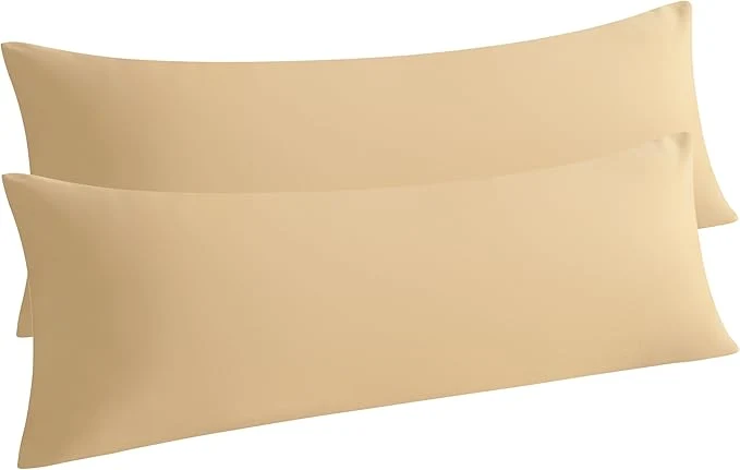 Authentic NTBAY 2 Pack Body Pillowcase 20×54 inches Light Taupe Fade Resistant Smooth