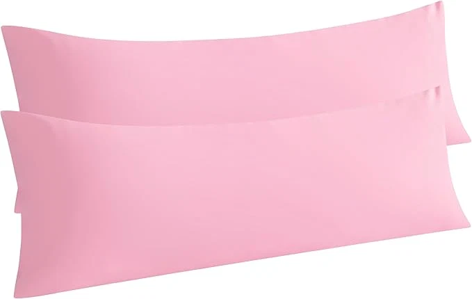 Convenient NTBAY Body Pillow Cases Set of 2 2 Pack Brushed Microfiber 20×54 Pillow Cases Natural