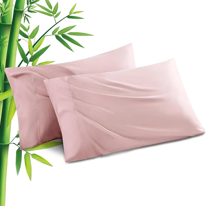 Fast Pillowcases King Size 2 Pack Cooling Viscose from Bamboo Pillow Cases Soft