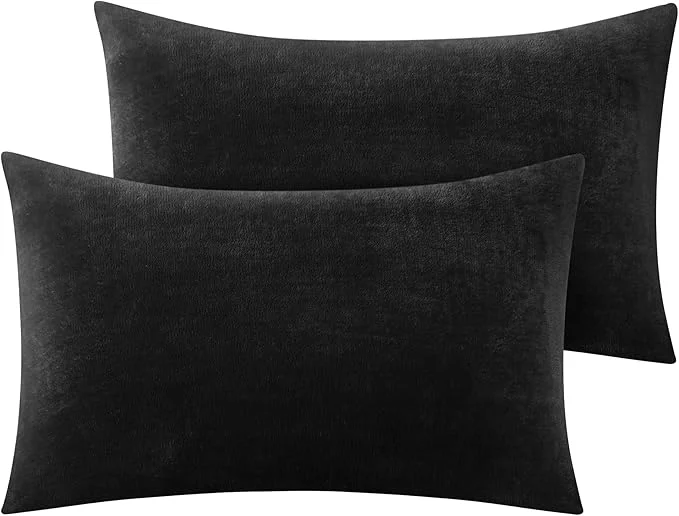 High-Performance BEDELITE Flannel Pillowcases Standard Set of 2 Super Soft Fleece Pillow Case Classic