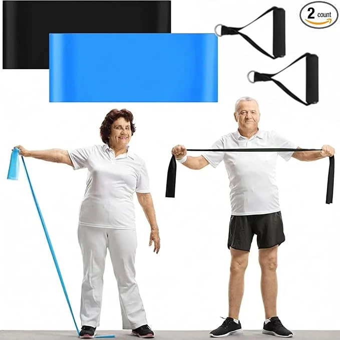 Sophisticated 2 Pcs Resistance Band with Handles Chair Exercise Equipment Casual
