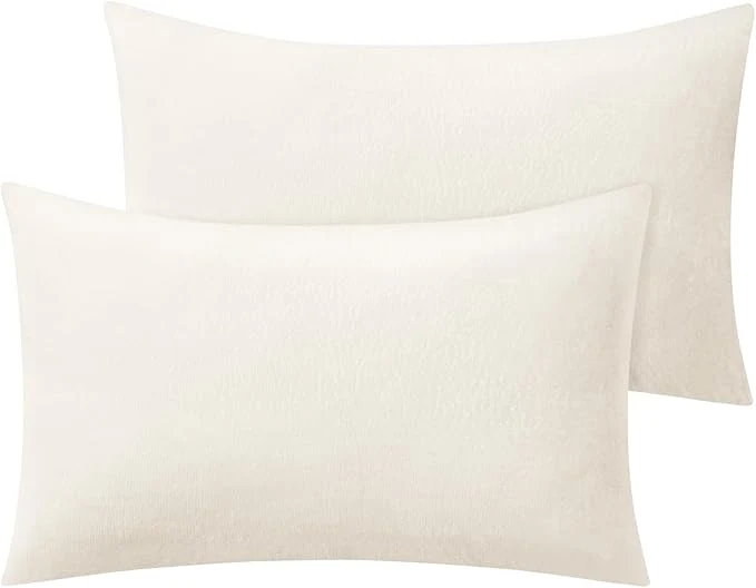 Efficient BEDELITE Flannel King Size Pillow Cases Set of 2 Super Soft Fleece Pillowcases Artisan