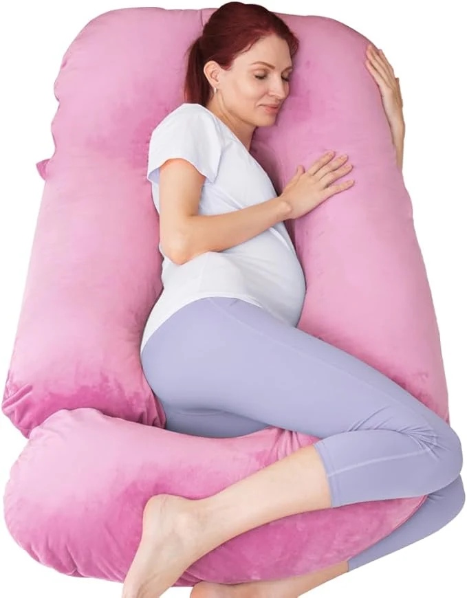 Carefully Designed 60 Inch Pregnancy Pillow for Sleeping Extra Large U Shaped Body Pillow Organic
