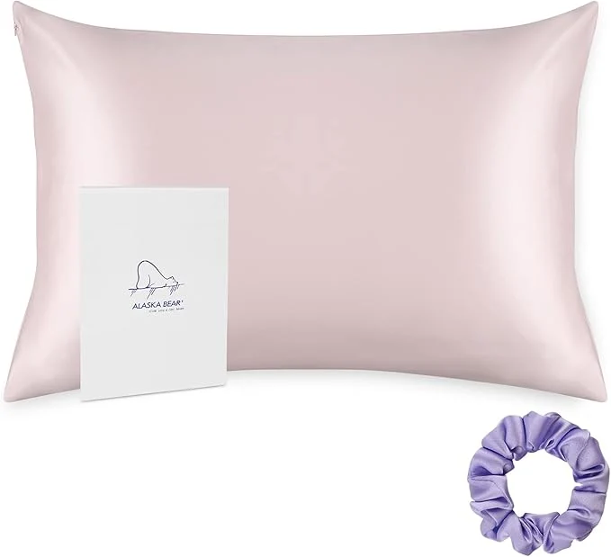 Expertly Made ALASKA BEAR Luxurious 22 Momme Silk Pillowcase Mulberry Silk Pillow Case Professional