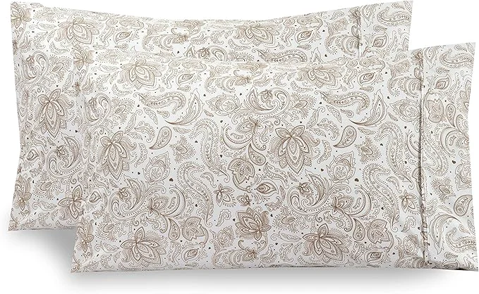 Selected Elegant Comfort Paisley Pattern Pillowcase 1500 Premium Hotel Quality Original Design