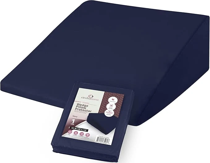 High-Grade CirclesHome Wedge Pillow Cover Cotton Zippered Wedge Pillow Case Protector Unique