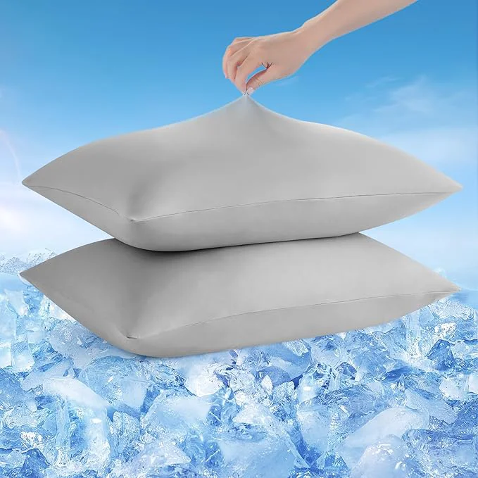 Premium Avolare Cooling Pillow Cases Queen Size Set of 2 Arc-Chill 3.0 Cool Pillowcases Proven