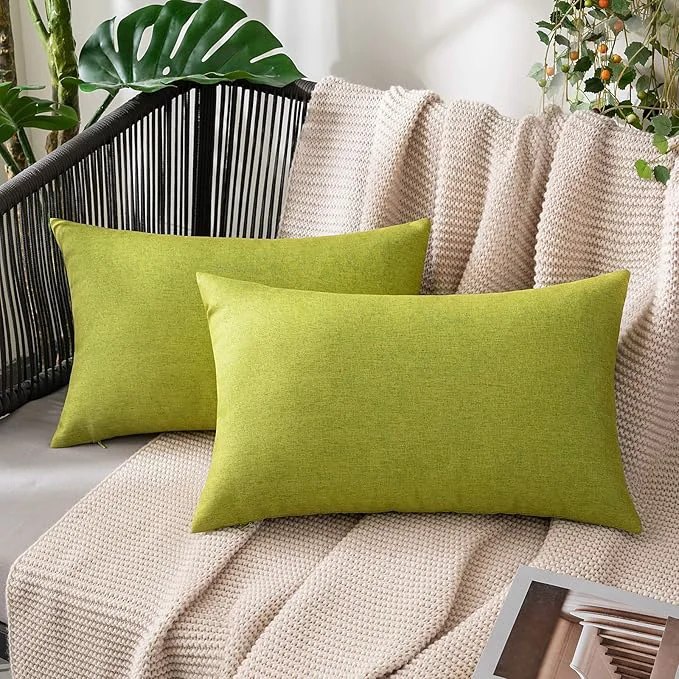 Breathable MIULEE Pack of 2 Decorative Outdoor Solid Waterproof Throw Pillow Covers Spring High-Performance