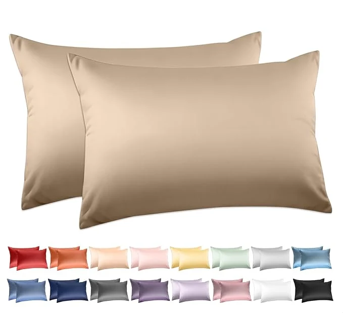 Recyclable Cotton Queen Pillowcases Set of 2 Deep Dream 600 Thread Count Pillow Cases Certified