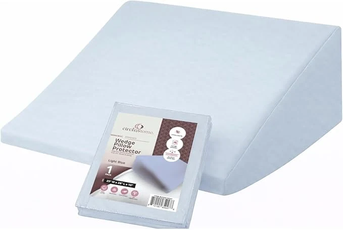 Advanced CirclesHome Wedge Pillow Cover Cotton Zippered Wedge Pillow Case Protector Minimalist