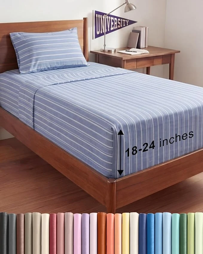 Premium Material Extra Deep Twin XL Sheet Set Recyclable
