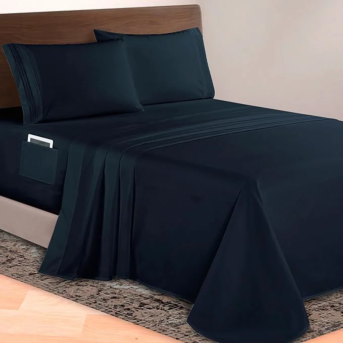 Pure Elegant Comfort Luxurious 1500 Premium Hotel Quality Microfiber 4-Piece Sheet Refined