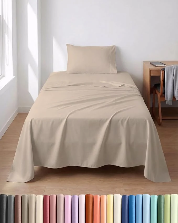 High-Quality Lightweight 3 Piece Bed Sheet Set Twin XL Size Modern