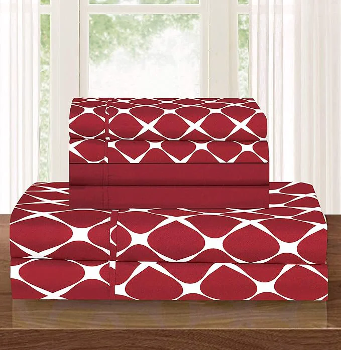 Original Elegant Comfort Luxury Softest and Coziest 6-Piece Bed Sheet Set Wrinkle Consistent
