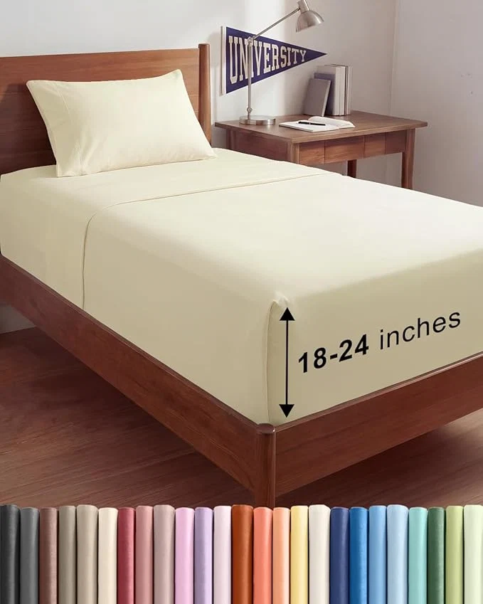 Green Extra Deep Twin XL Sheet Set Convenient