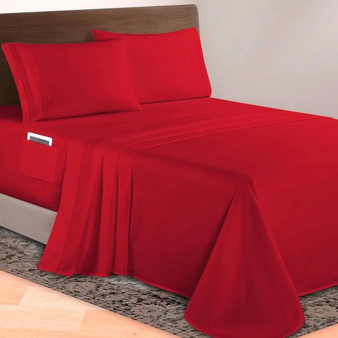 Selected Elegant Comfort Luxurious 1500 Premium Hotel Quality Microfiber 4-Piece Sheet Verified
