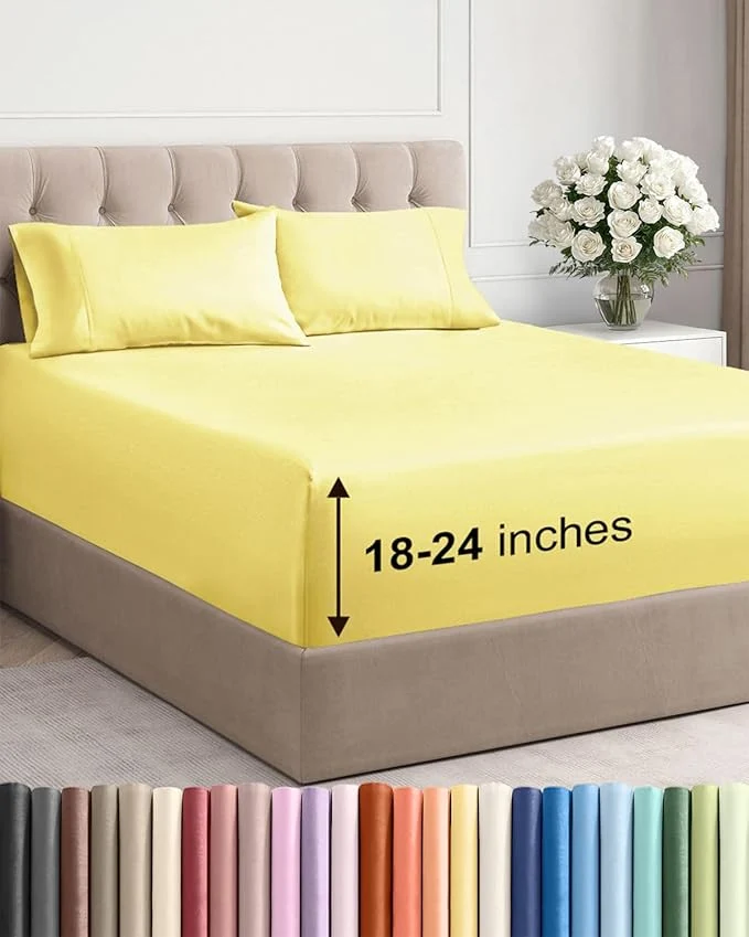 Recyclable Extra Deep King Sheet Set Environmentally Friendly