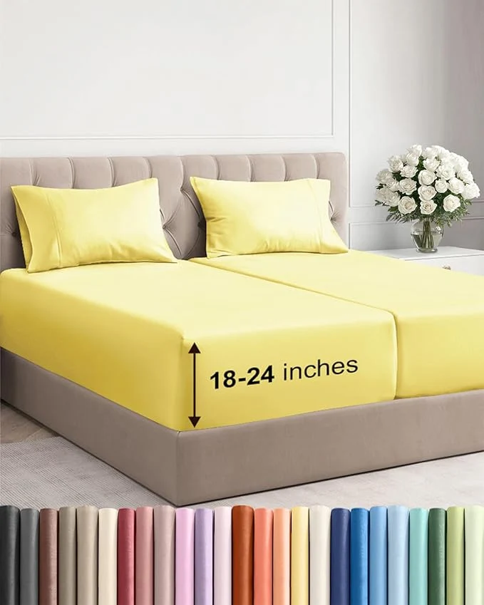 Smooth Extra Deep Split King Sheet Set Fashionable