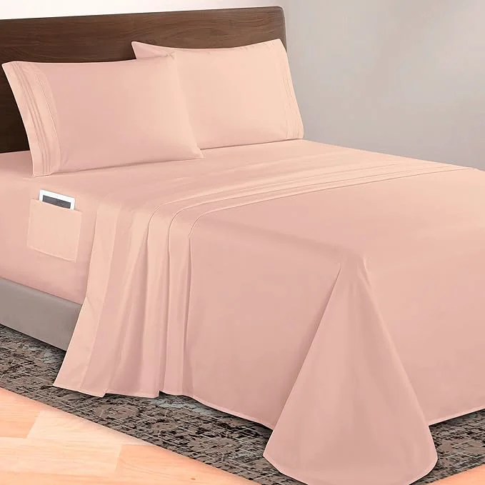Luxury Elegant Comfort Luxurious 1500 Premium Hotel Quality Microfiber 4-Piece Sheet High-Grade