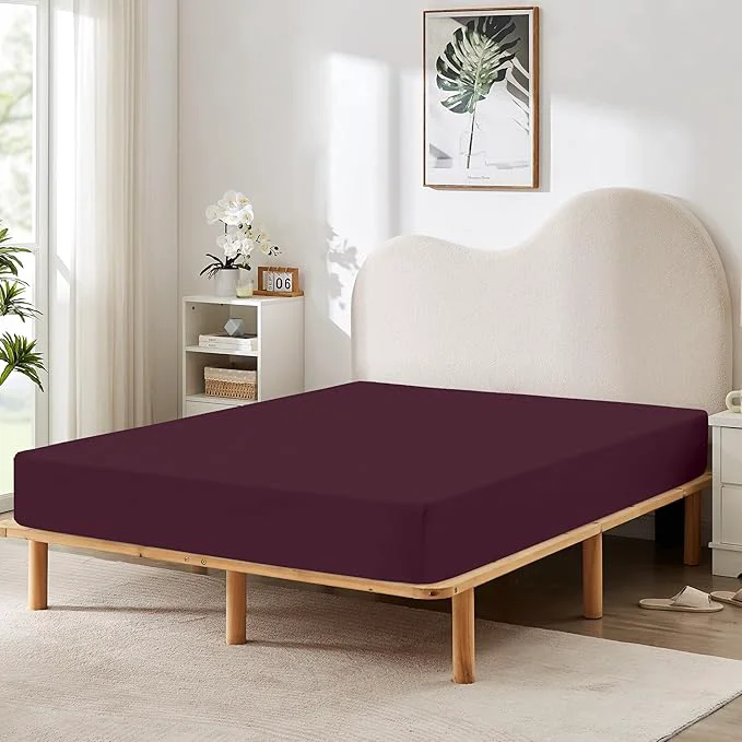 Sustainable HBHLFZ Twin Fitted Sheet Only Soft Breathable Bottom Sheet Fine Crafted