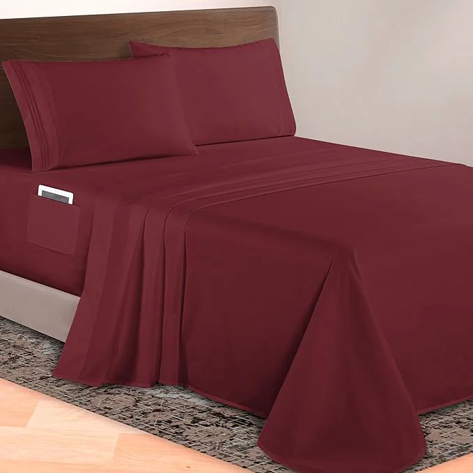 Superior Elegant Comfort Luxurious 1500 Premium Hotel Quality Microfiber 4-Piece Sheet Comfortable