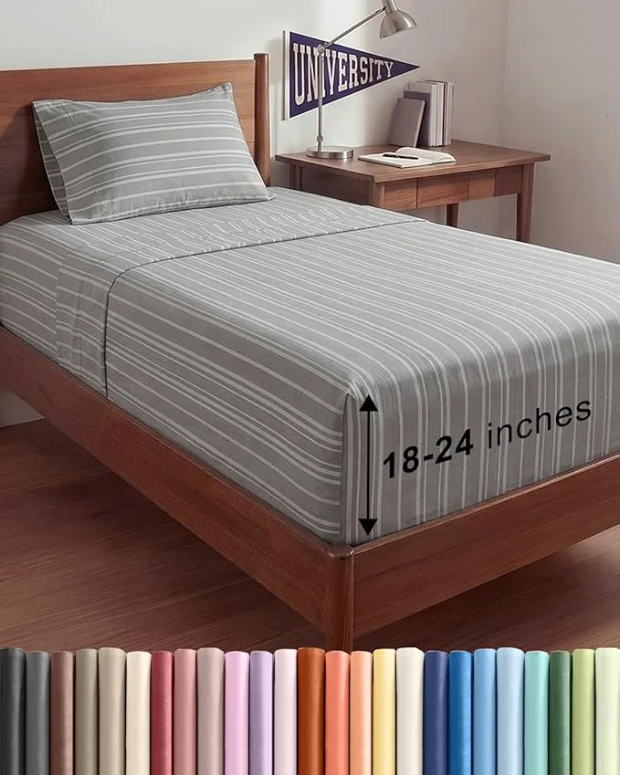 Soft Extra Deep Twin XL Sheet Set Safe