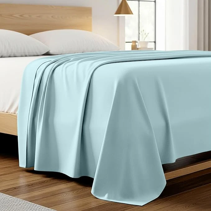 Solid Mellanni Twin XL Size Flat Sheet Specialty